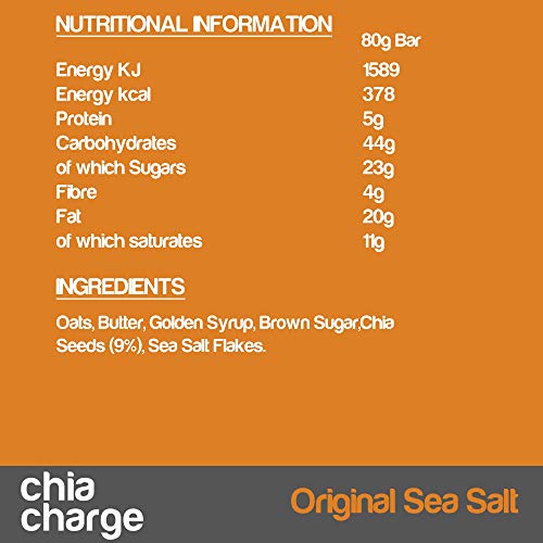 Chia Charge 20 panqueques x 80g - healthy snack-bar - barritas energéticas - original sea salt flakes - desayuno bar