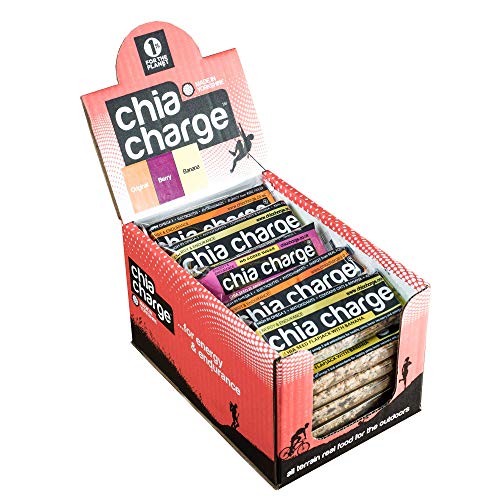 Chia Charge panqueques - 20 bares - barritas energéticas - 3 caja del sabor mezclado -berry sin azúcares añadidos/original sal del mar/plátano - desayuno bar