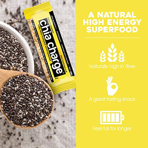 Chia Charge panqueques - 20 bares - barritas energéticas - 3 caja del sabor mezclado -berry sin azúcares añadidos/original sal del mar/plátano - desayuno bar