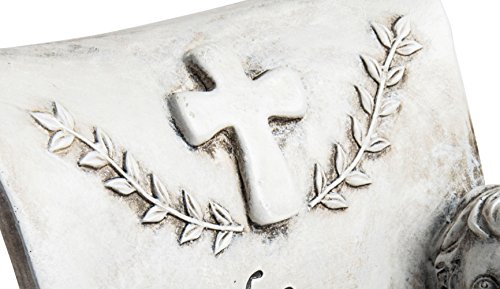 CHICCIE Pergamino con ángel y Reposo en Paz – 22 cm Figura de Piedra Ángel