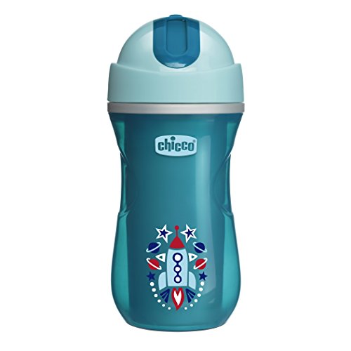 Chicco Sport Cup Botella aislante con pajita suave 266 ml 14 meses y + – Cohete