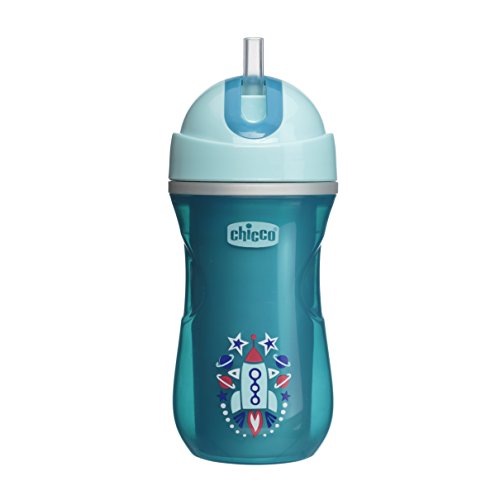 Chicco Sport Cup Botella aislante con pajita suave 266 ml 14 meses y + – Cohete