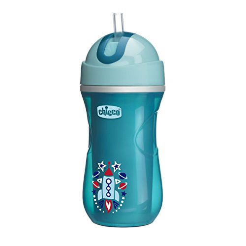 Chicco Sport Cup Botella aislante con pajita suave 266 ml 14 meses y + – Cohete
