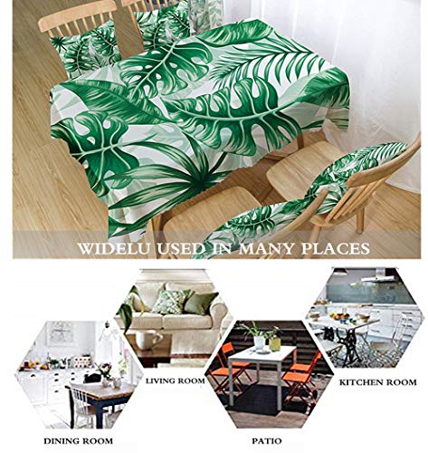 Chickwin Manteles Antimanchas Poliéster, Mantel para Mesa Rectangular de Cocina Mantel Antimanchas Transpirable,Restaurante Cocina (80x120cm,Verde)