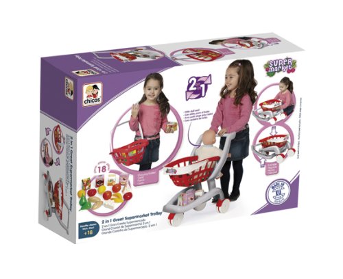 Chicos - Mi primer carrito de supermercado 2 en 1 (Fábrica de Juguetes 84153) , color/modelo surtido