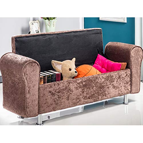 CHL Puff Baúl, Copetudo Sofá Banco, Gran Capacidad Taquillas Taburete, Carga Máxima de 150kg, Impermeable y Fácil de Limpiar (Color : Beige, Size : 100×40×40cm)