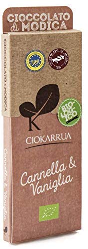 Chocolate Ciokarrua de Modica con Canela y Vainilla Sin Gluten y Sin Lactosa - 1 x 50 Gramos