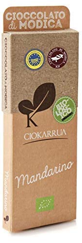 Chocolate Modica orgánico Ciokarrua con mandarina sin gluten y sin lactosa - 1 x 50 gramos