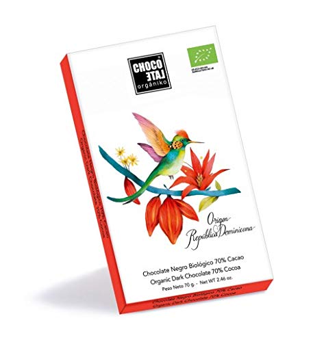 Chocolate Orgániko - Origen República Dominicana Chocolate negro 70% cacao BIO 70 g - Caja de: 12 unidades