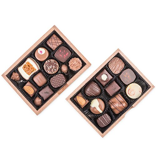 Chocolaterie - Geburtstag - 20 exclusivos Surtido de Pralinés | bombones Praliné | regalo en caja de madera | sabores | Chocolate | Cumpleaños | Mujer | Hombre | Amiga | Padre | Madre | Dulces