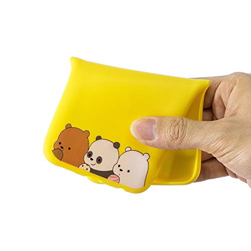 ChoosEU Compatible para Funda Xiaomi Redmi Note 7 Silicona Dibujos Oso Panda Carcasas para Chicas Mujer Niño, Case Blando Resistente Antigolpes Cover Caso Cordón con Correa - Pandas Amarillos