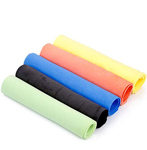 CHRISLZ - Juego de toallitas de gamuza de imitación, de acetato de polivinilo, absorbentes, para limpieza y secado, ideales para limpieza de coche, 5 unidades