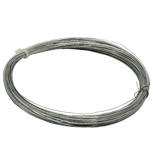 Christoph Palme Leuchten - Alambre de hierro galvanizado atado, 0,4 mm de grosor y 50 m de largo, también para manualidades