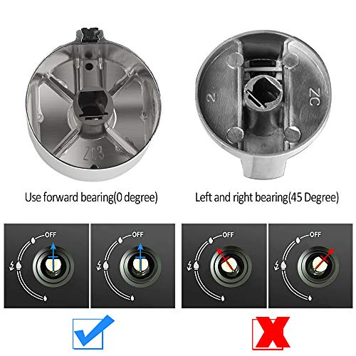 chudian 10pcs 8mm Perillas de Control Perillas de Cocina, Mandos Botones Cocina Gas Metal Botones de Control para Todas las Marcas de Horno, Cocina y Placa de Cocina (Negras)