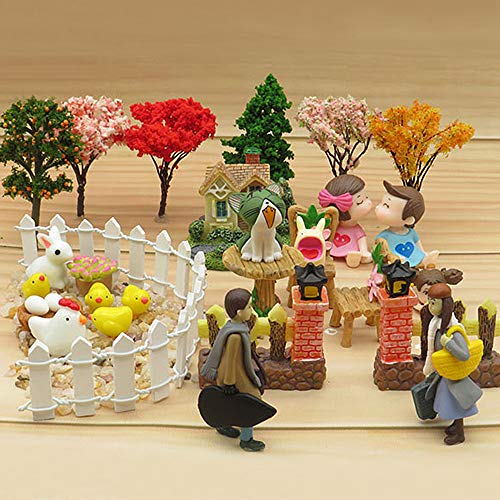 chudian 2pcs Mini Valla Flexible de Madera en Miniatura Jardín, 90cm x 5cm Vallas de Juguete para Jardín de Casa de Muñecas Micro Planta Decoraciones Bricolaje (Blanca)
