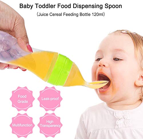 Chupete Fruta Bebe - WENTS Alimentador de Fruta de Silicona para Bebé y Niños Pequeños, Biberón con Cuchara Dispensadora de Comida Infantil de Silicona A Prueba de Fugas