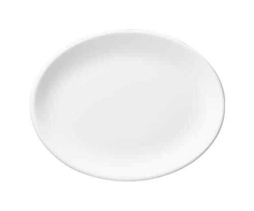 Churchill 106183 Whiteware - Plato ovalado de cerámica, color blanco, 23 cm