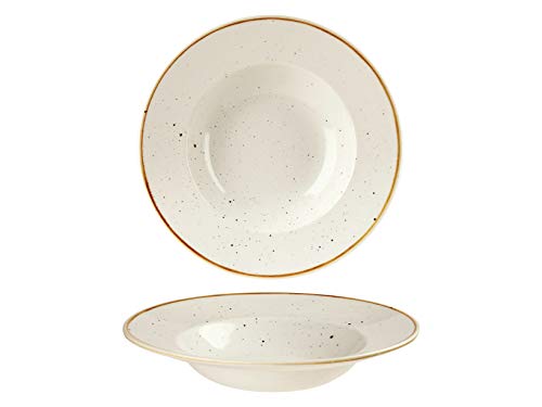 Churchill 393699 Stonecast - Plato para pasta, de porcelana, color blanco, 28 cm