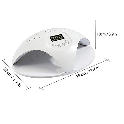 CHUXJ Secador de uñas profesional 48W Lámpara de uñas UV de doble mano Secador de uñas LED Lámpara LED de secado de uñas UV de secado rápido, adecuada para uñas y uñas de los pies Lámpara de curado de