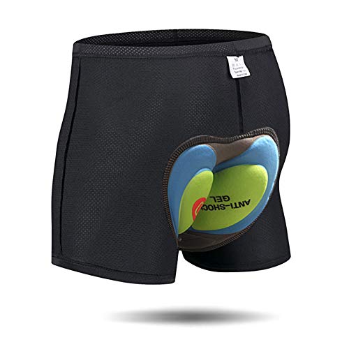 Ciclismo Hombre Pantalones Cortos de Bicicleta 4D Gel de sílice Acolchado Ciclismo Calzoncillos Ropa Interior de Bicicleta MTB Bicicleta Pantalones Cortos(Verde, XXL)
