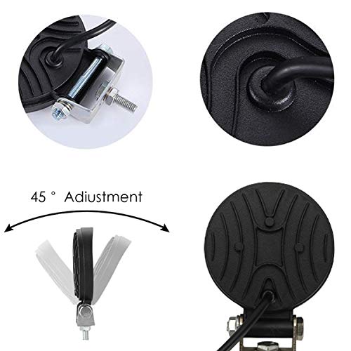 CICMOD 4 Pzs Faro LED Trabajo, 12V 24V 42W 6000lm Focos LED Tractor IP67 Impermeable per Off-Road SUV UTV ATV Camión Redondo