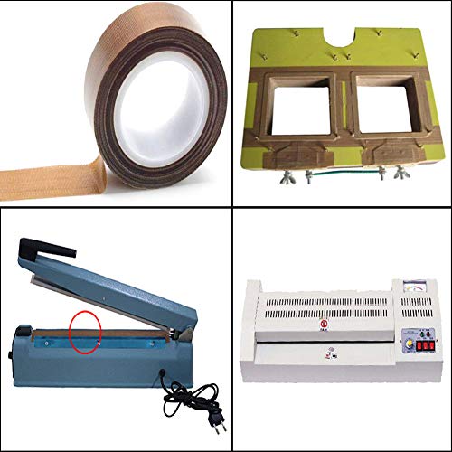 Cinta adhesiva de teflón para máquina de envasado al vacío, FORTSPANG, cinta adhesiva de alta temperatura, PTFE, apta para FoodSaver, Seal A Meal, Weston, autoadhesiva, 50 mm x 10 m