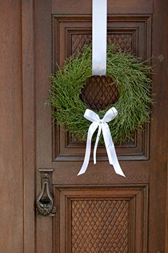 Cinta de raso blanca, doble lazo, cinta decorativa para bodas, bautizos, comuniones, confirmaciones, poliéster, Blanco, 50 mm x 25 m