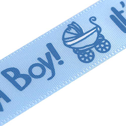 Cinta de Raso Para Niño,Cintas Para Manualidades y Telas de Tela, Bodas, Tartas de Cumpleaños y Decoración del Hogar, Azul (10 Yardas 1.5 Cm,2 Volúmenes)