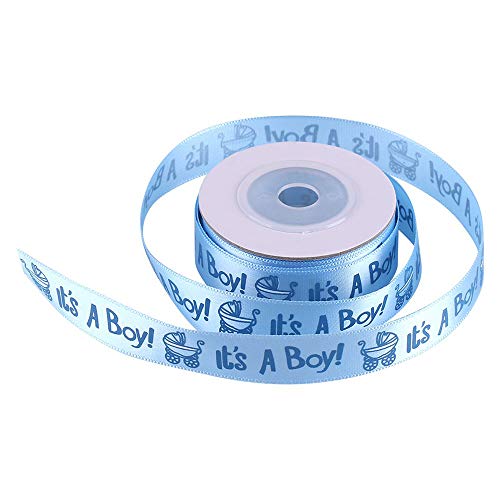 Cinta de Raso Para Niño,Cintas Para Manualidades y Telas de Tela, Bodas, Tartas de Cumpleaños y Decoración del Hogar, Azul (10 Yardas 1.5 Cm,2 Volúmenes)