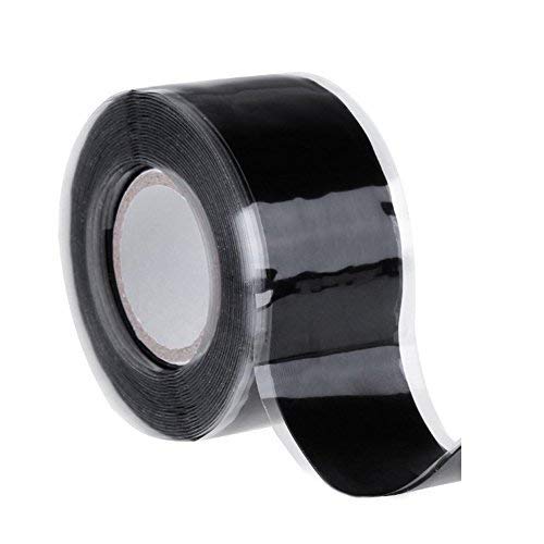 Cinta de silicona SAIYU Cinta de reparación impermeable Cinta de sellado de rescate Cinta de fusión autoadhesiva (25 mm x 3 m, negro)