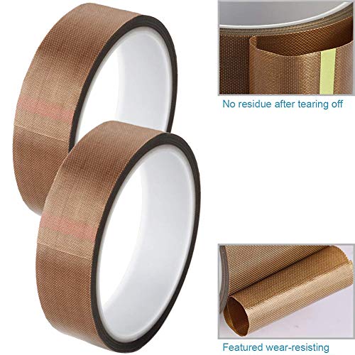 Cinta De Teflón, PTFE Coated Fiberglass Teflon Tape Welding Sealing Tape -40℃ - +400℃（10MM*10M、20MM*10M) Autoadhesiva Alta Temperatura