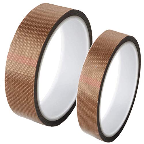 Cinta De Teflón, PTFE Coated Fiberglass Teflon Tape Welding Sealing Tape -40℃ - +400℃（10MM*10M、20MM*10M) Autoadhesiva Alta Temperatura