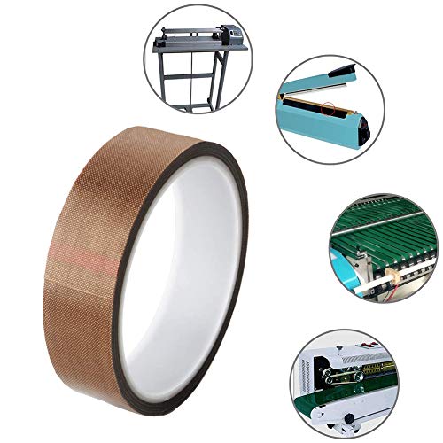 Cinta De Teflón, PTFE Coated Fiberglass Teflon Tape Welding Sealing Tape -40℃ - +400℃（10MM*10M、20MM*10M) Autoadhesiva Alta Temperatura