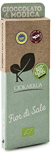 Ciokarrua Organic Modica Chocolate con flor de sal Sin gluten y sin lactosa - 1 x 50 Gramos