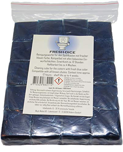 Cisterna para inodoro, 20 unidades, color azul