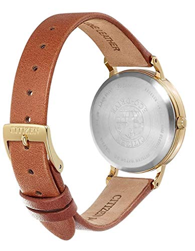Citizen Reloj Analógico para Mujer de Cuarzo con Correa en Cuero EM0578-17A