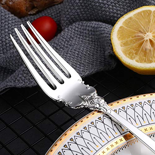CJUFEICB Juego de Cubiertos de Plata de Lujo de 24 Piezas Juego de Cena Vajilla Cubiertos Cena Tenedor Cuchillo Envío de la Gota,
