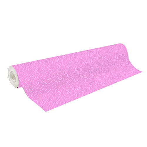 Clairefontaine 201409C - Bobina de papel de regalo, 50 x 0 cm, 60 g, cuadrícula fucsia, color Cœurs roses