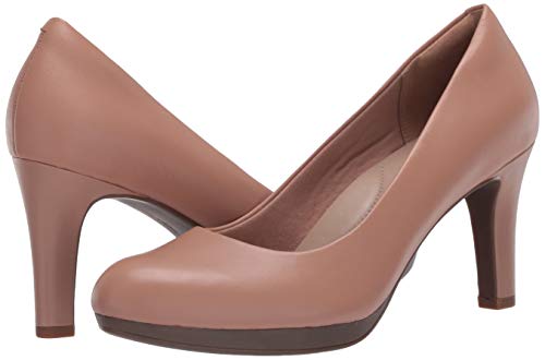 Clarks Adriel Viola, Zapatos de tacón con Punta Cerrada para Mujer, Piel de Bombones, 37.5 EU