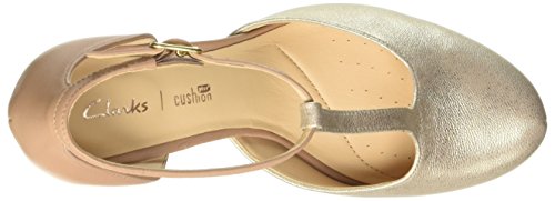Clarks Dalia Tulip, Zapatos de Tacón para Mujer, Beige (Nude Combi), 36 EU