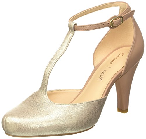 Clarks Dalia Tulip, Zapatos de Tacón para Mujer, Beige (Nude Combi), 36 EU