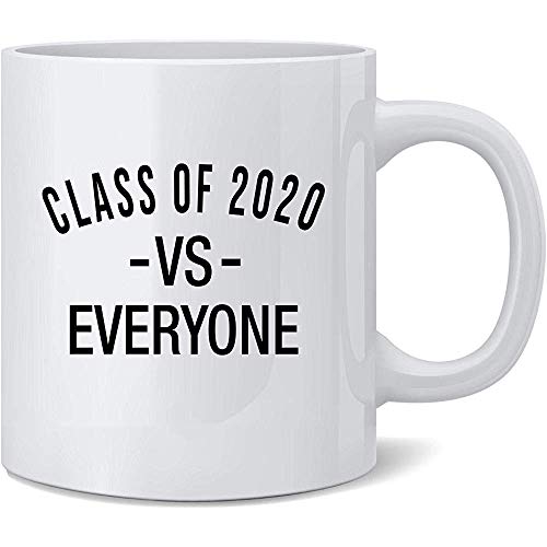 Clase de 2020 vs Todos Graduación Taza de café de cerámica Tazas de café Taza de té Diversión Regalo de novedad 11 oz