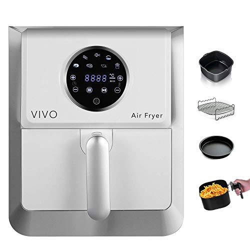 Clase Italia 70800354 Vivo Air Fryer 1400W aceite, 7 programas y LED Touch Screen, freidora de aire para 4-5 personas, con 3 accesorios extra incluidos, sin BPA PFOA, 1400 W, 3,2 litros, antiadherente