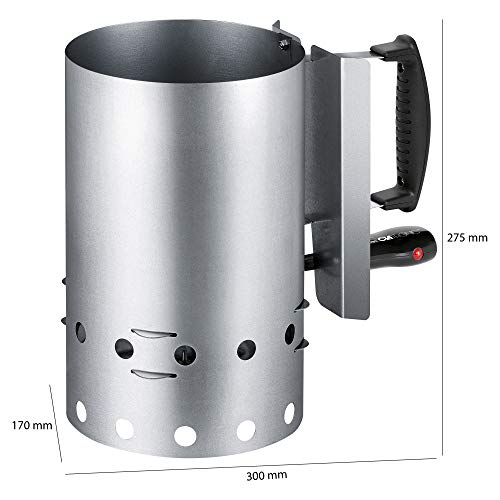 Clatronic EGA 3662 Encendedor eléctrico de Barbacoa para carbón o briquetas, Acero Inoxidable, Capacidad 1,5 Kg, 600W