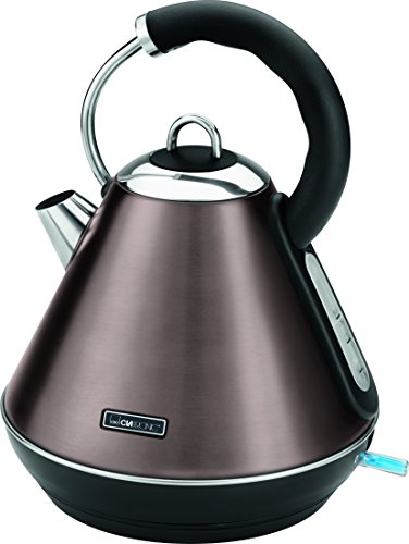 Clatronic WKS 3625 Tetera Hervidor de Agua Eléctrico Diseño Vintage, 2200 W, 1.8 litros, Acero inoxidable, Champán