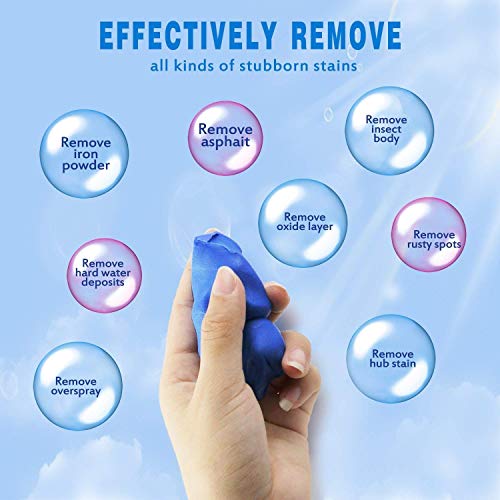Clay Bar,BESTZY Car Clay Bar 100g Magic Claybar Barra Limpiadora Auto Detallado Reutilizable Auto Cleaning Clay Bar Cleaner Para Automóviles Camiones Auto Vehículos Motos – Azul(3pcs)