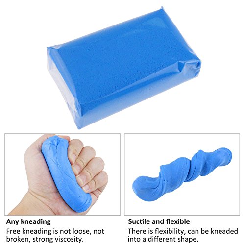 Clay Bar,BESTZY Car Clay Bar 100g Magic Claybar Barra Limpiadora Auto Detallado Reutilizable Auto Cleaning Clay Bar Cleaner Para Automóviles Camiones Auto Vehículos Motos – Azul(3pcs)