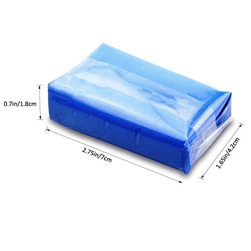 Clay Bar,BESTZY Car Clay Bar 100g Magic Claybar Barra Limpiadora Auto Detallado Reutilizable Auto Cleaning Clay Bar Cleaner Para Automóviles Camiones Auto Vehículos Motos – Azul(3pcs)