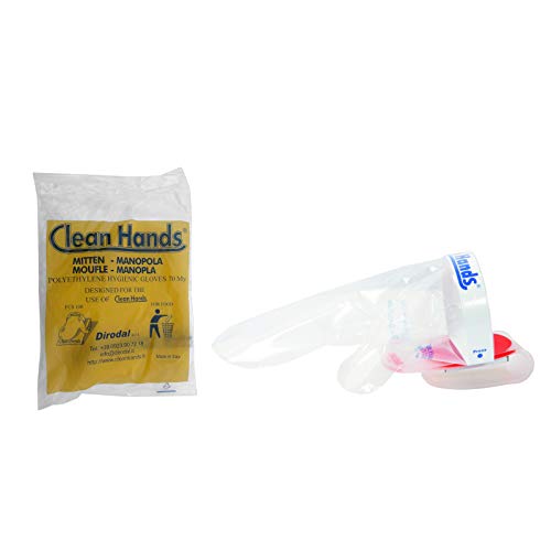 Clean Hands | Guantes para alimentos, profesionales, higiénicos, con soporte magnético, kit multiusos individual con 100 guantes de repuesto 70 my