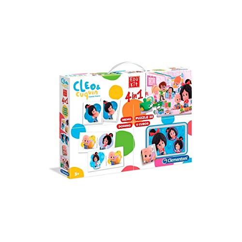 Clementoni- Edukit Cleo & Cuquin, Multicolor (552313)